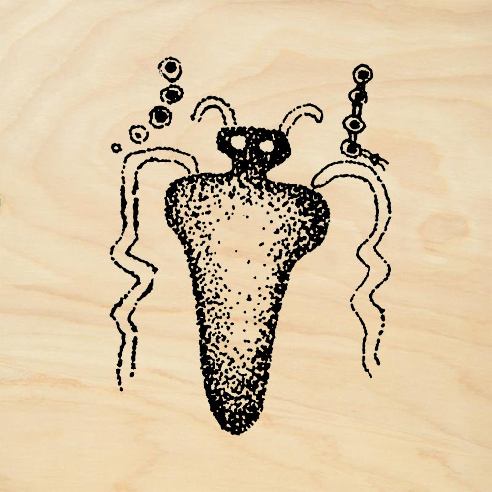 StampaFe Ring Ghost Primitive Halloween Rubber Art Stamp