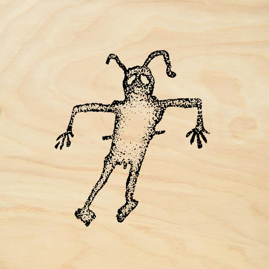 StampaFe Horned Ghost Primitive Rubber Art Stamp