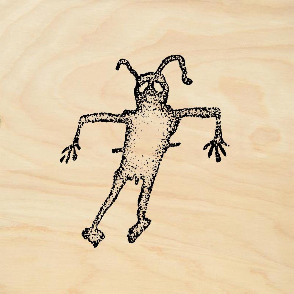 StampaFe Horned Ghost Primitive Halloween Rubber Art Stamp