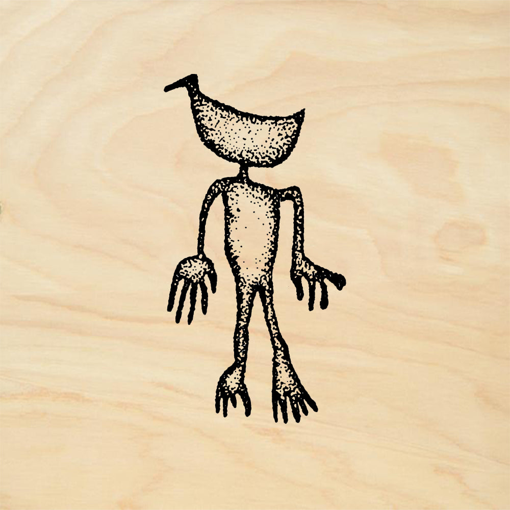 StampaFe Duck Shaman Southwestern Petroglyph Rubber Art Stamp