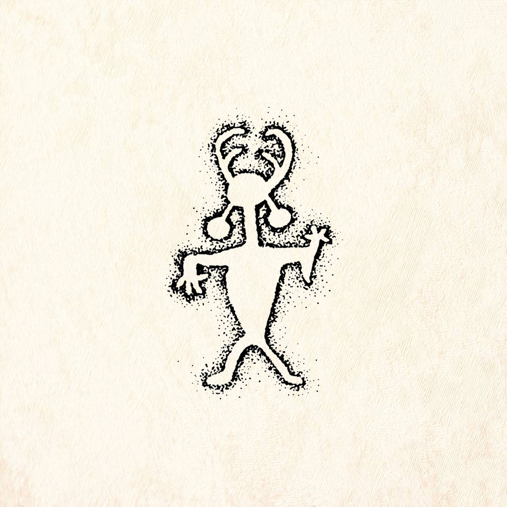 StampaFe Antler Man Petroglyph Rubber Art Stamp