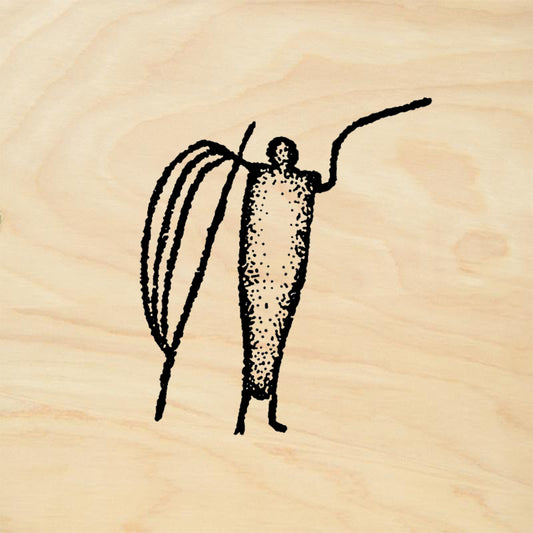 StampaFe Spear Man Southwest Rubber Art Stamp