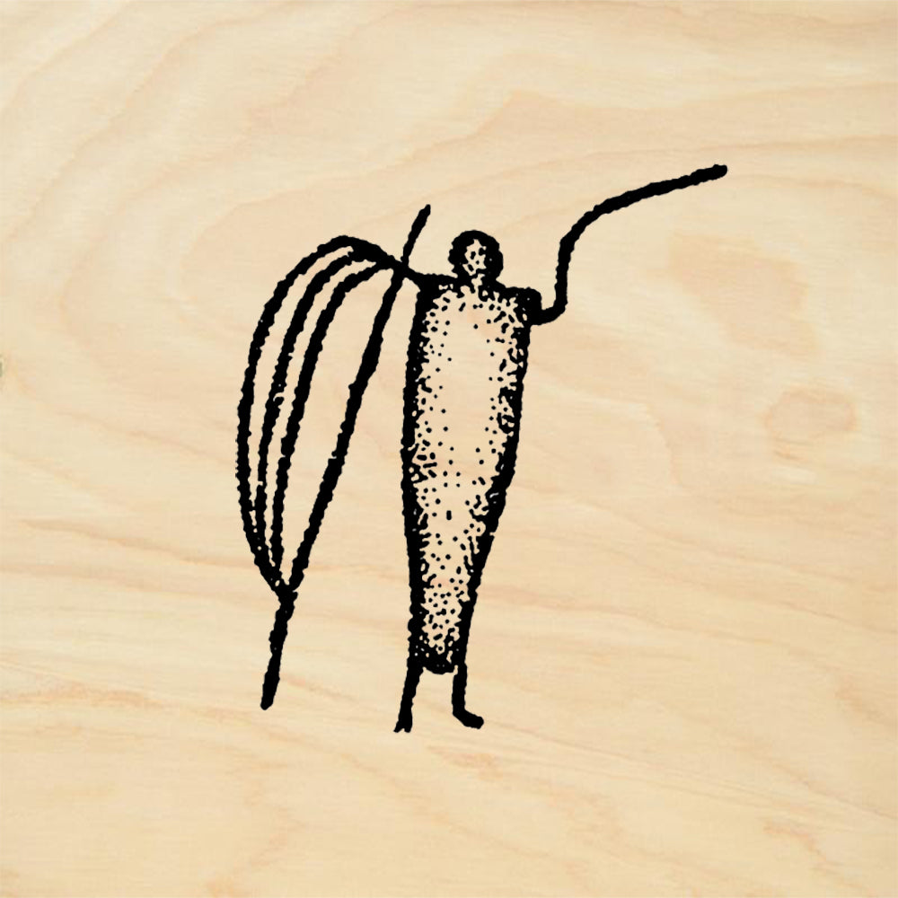 StampaFe Spear Man Southwestern Petroglyph Rubber Art Stamp