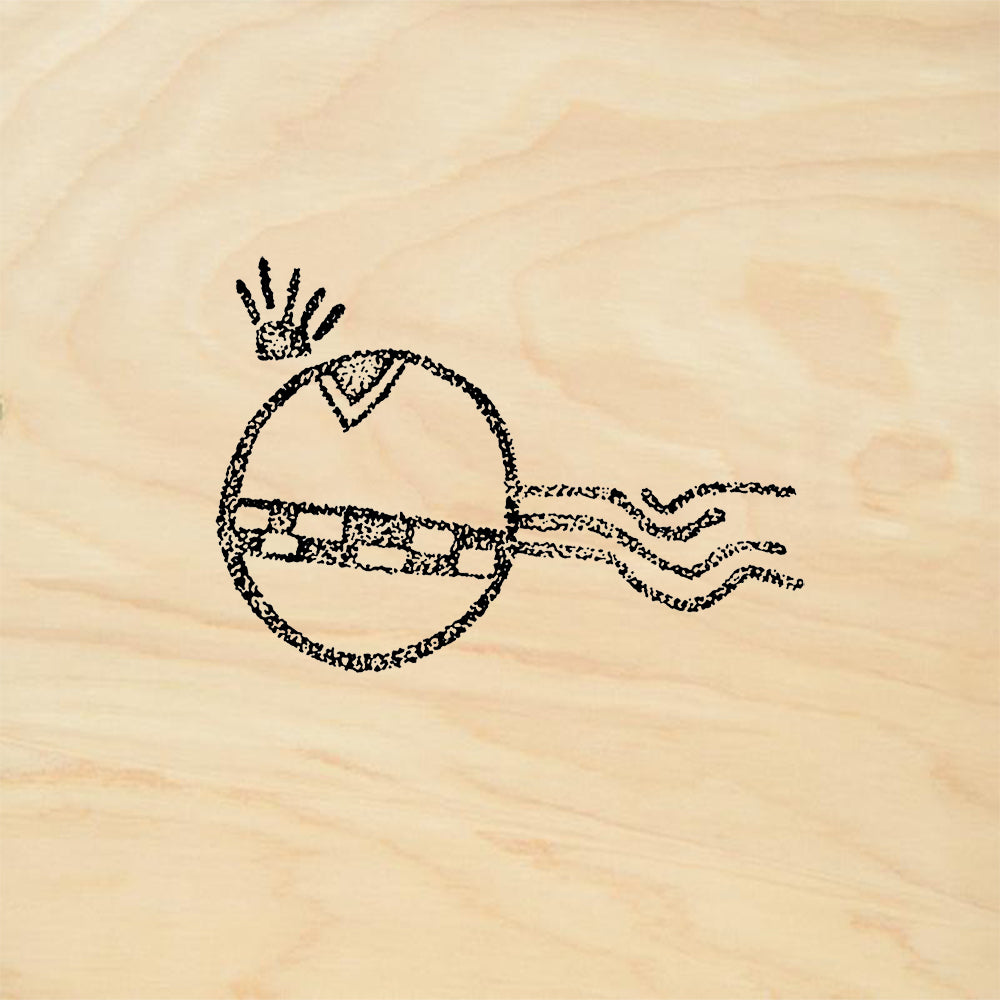 StampaFe Sunrise Petro Southwestern Petroglyph Rubber Art Stamp