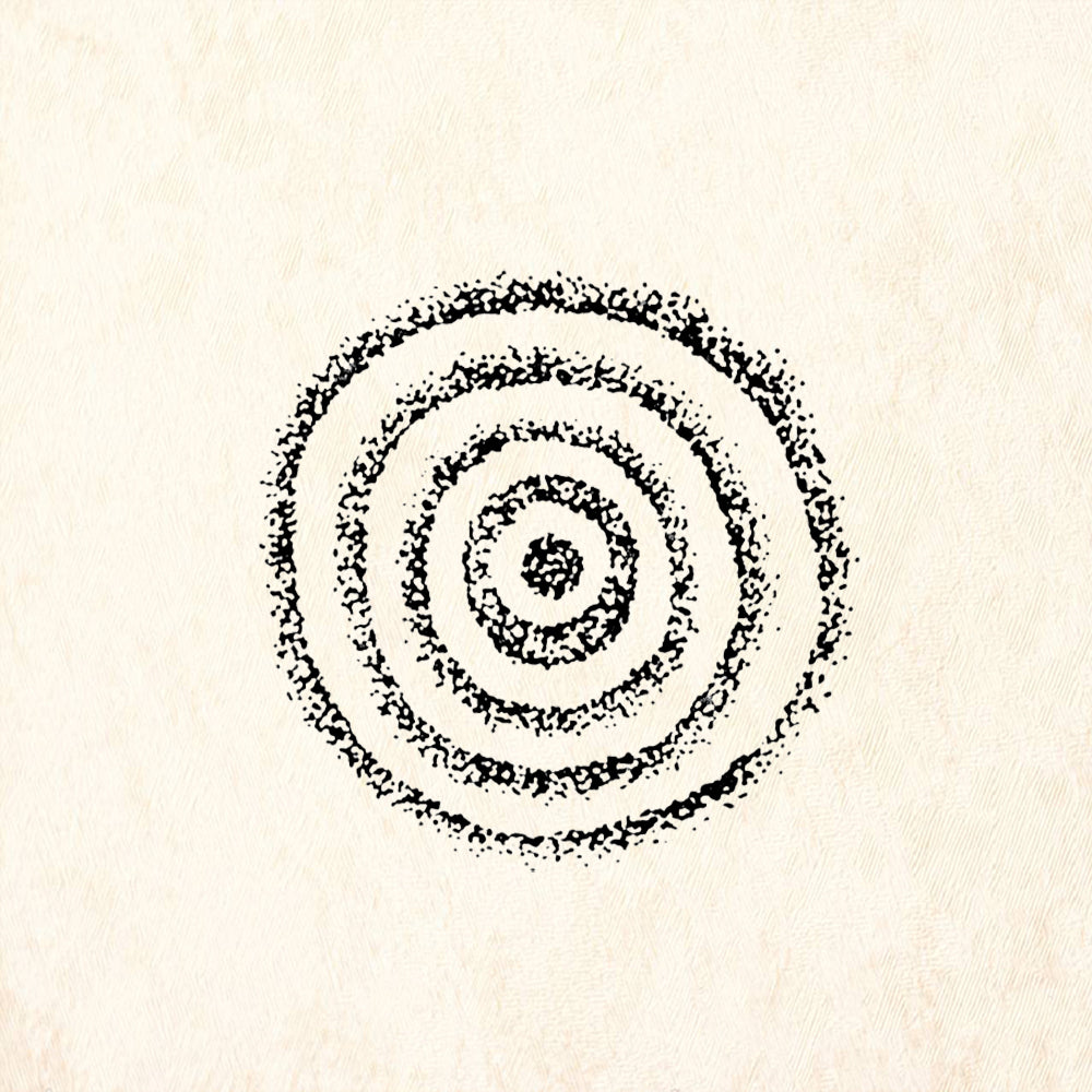 StampaFe Circles Southwestern Petroglyph Rubber Art Stamp