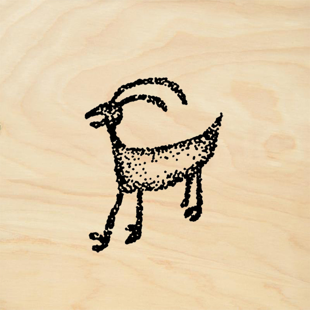StampaFe Goat Animal Rubber Art Stamp