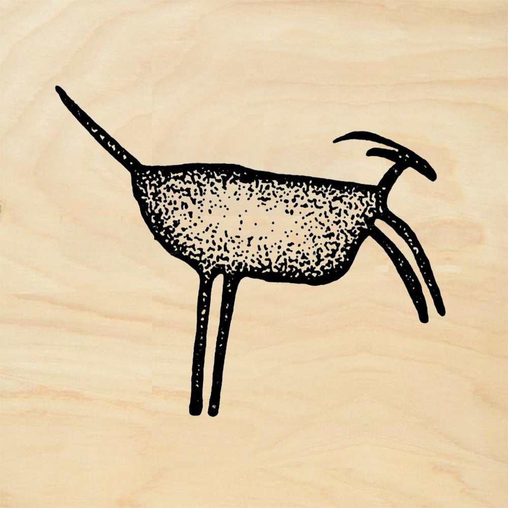StampaFe Leaping Antelope Petroglyph Rubber Art Stamp