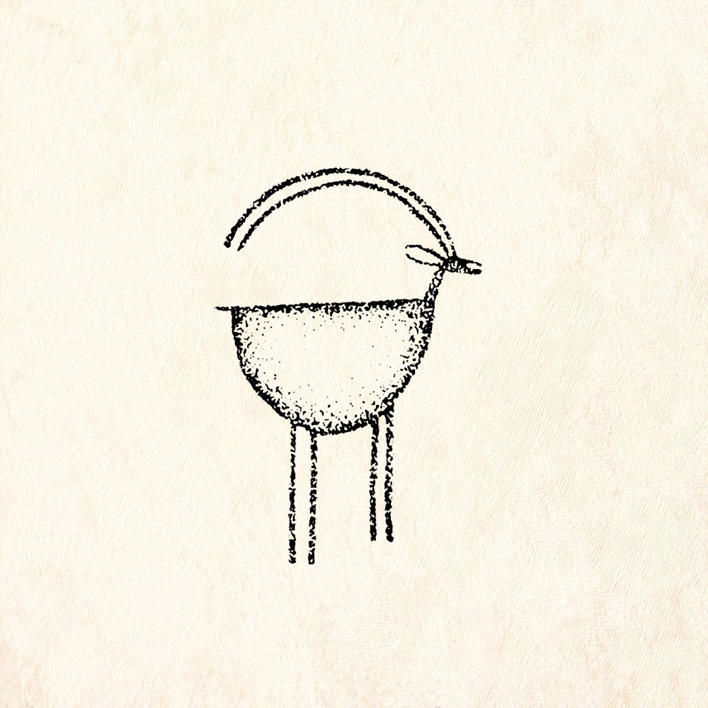 StampaFe Round Sheep Animal Rubber Art Stamp