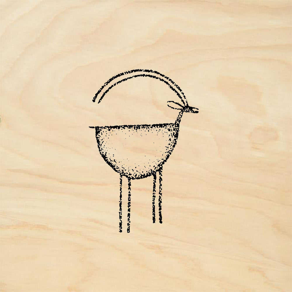 StampaFe Round Sheep Animal Rubber Art Stamp