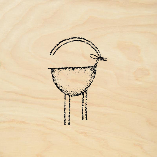 StampaFe Round Sheep Animal Rubber Art Stamp