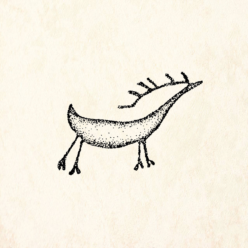 StampaFe Six Point Stag Petro Animal Rubber Art Stamp