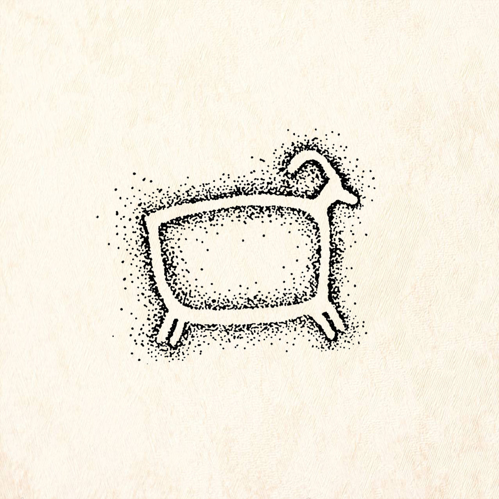 StampaFe Square Sheep Animal Rubber Art Stamp