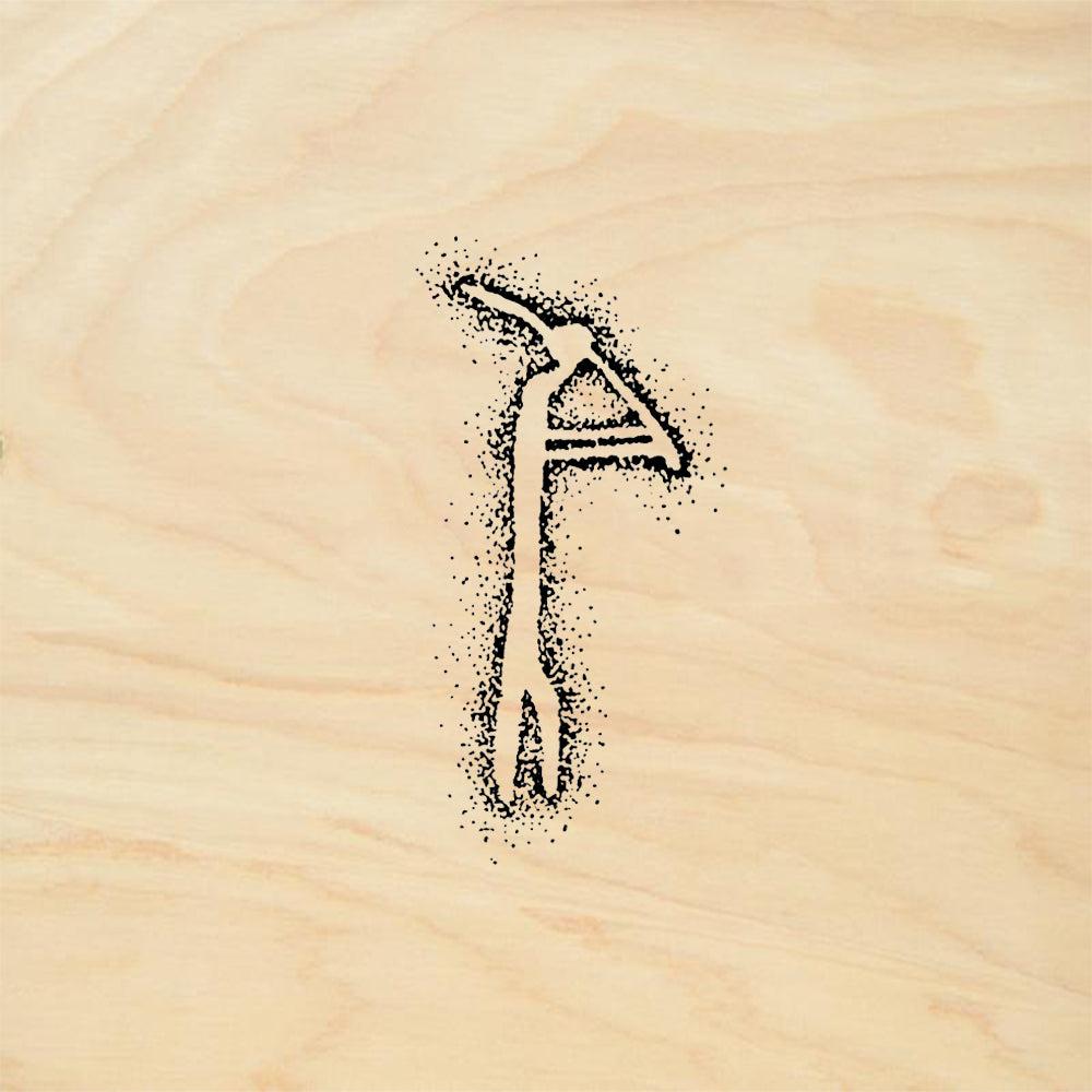 StampaFe Flute and Feather Southwestern Petroglyph Rubber Art Stamp