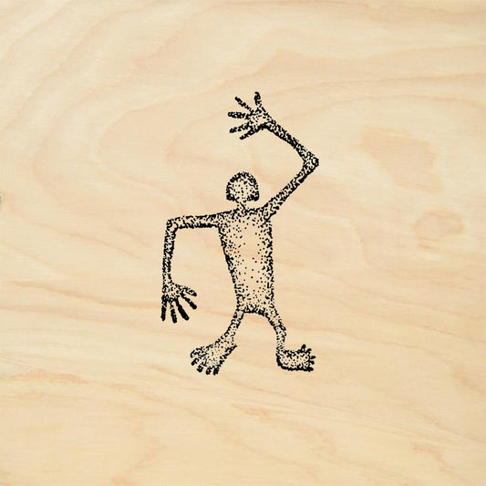 StampaFe Long Arm Man Tribal Rubber Art Stamp