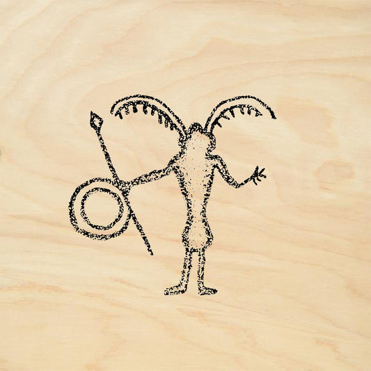 StampaFe Two Horned Warrior Southwest Rubber Art Stamp
