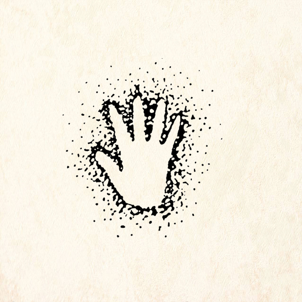 StampaFe Right Handprint Southwest Rubber Art Stamp