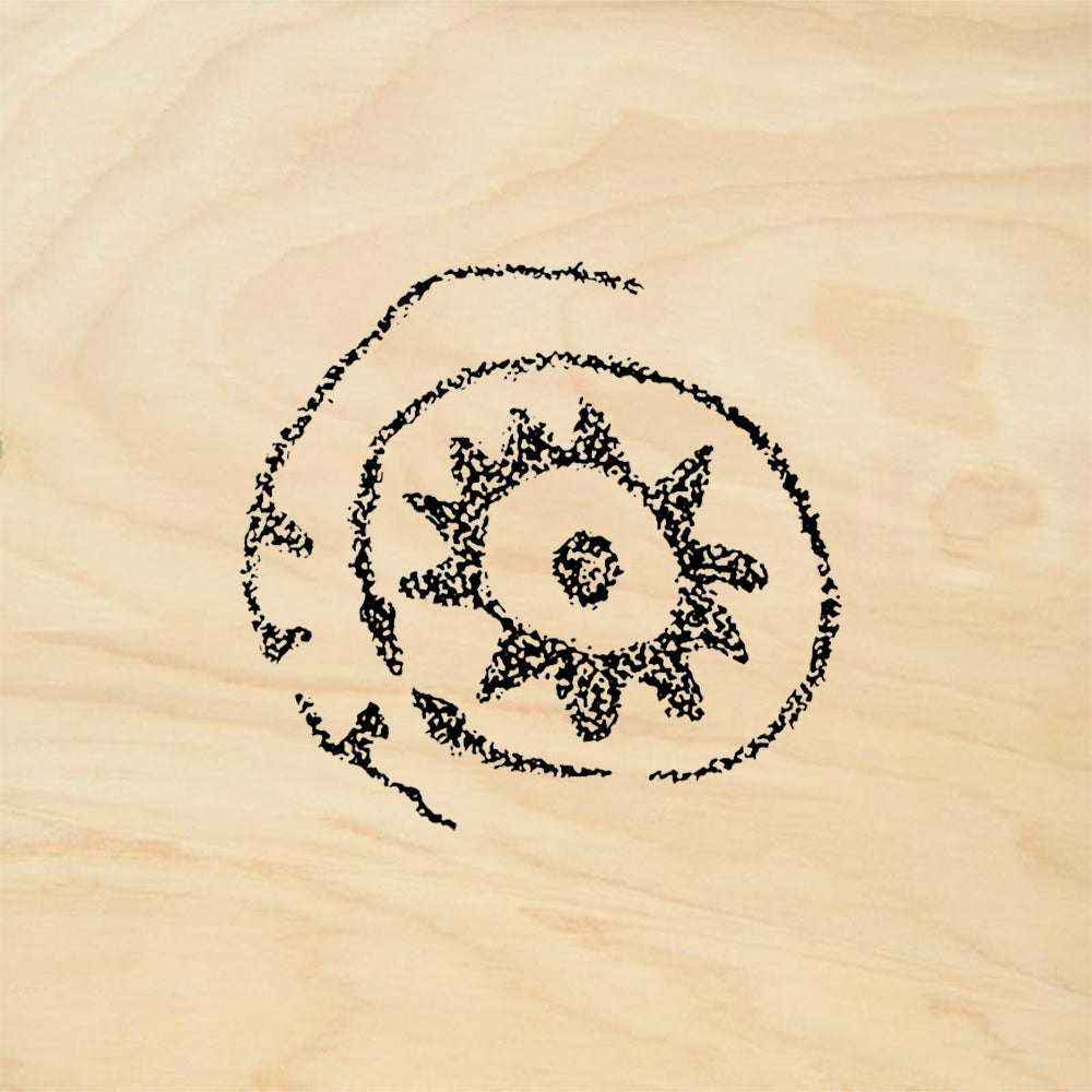 StampaFe Sun Circle Large Southwest Rubber Art Stamp