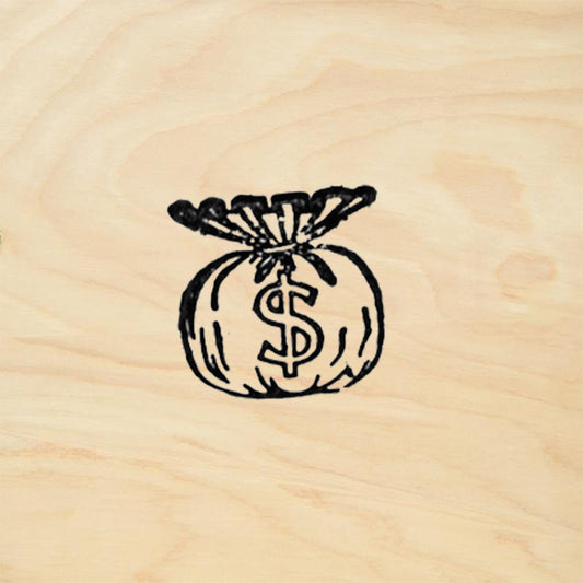 StampaFe Money Bag Vintage Rubber Art Stamp