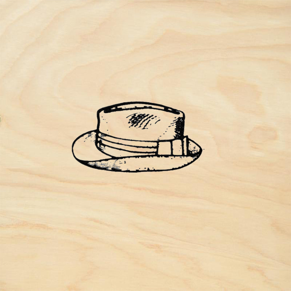 StampaFe Boater Hat Vintage Rubber Art Stamp