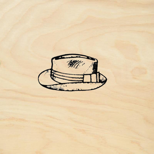 StampaFe Boater Hat Vintage Rubber Art Stamp
