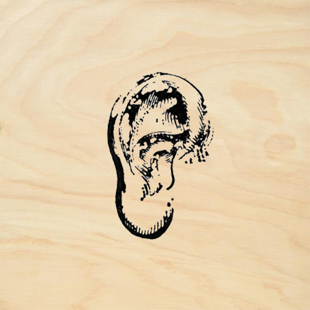 StampaFe Ear Small Vintage Rubber Art Stamp