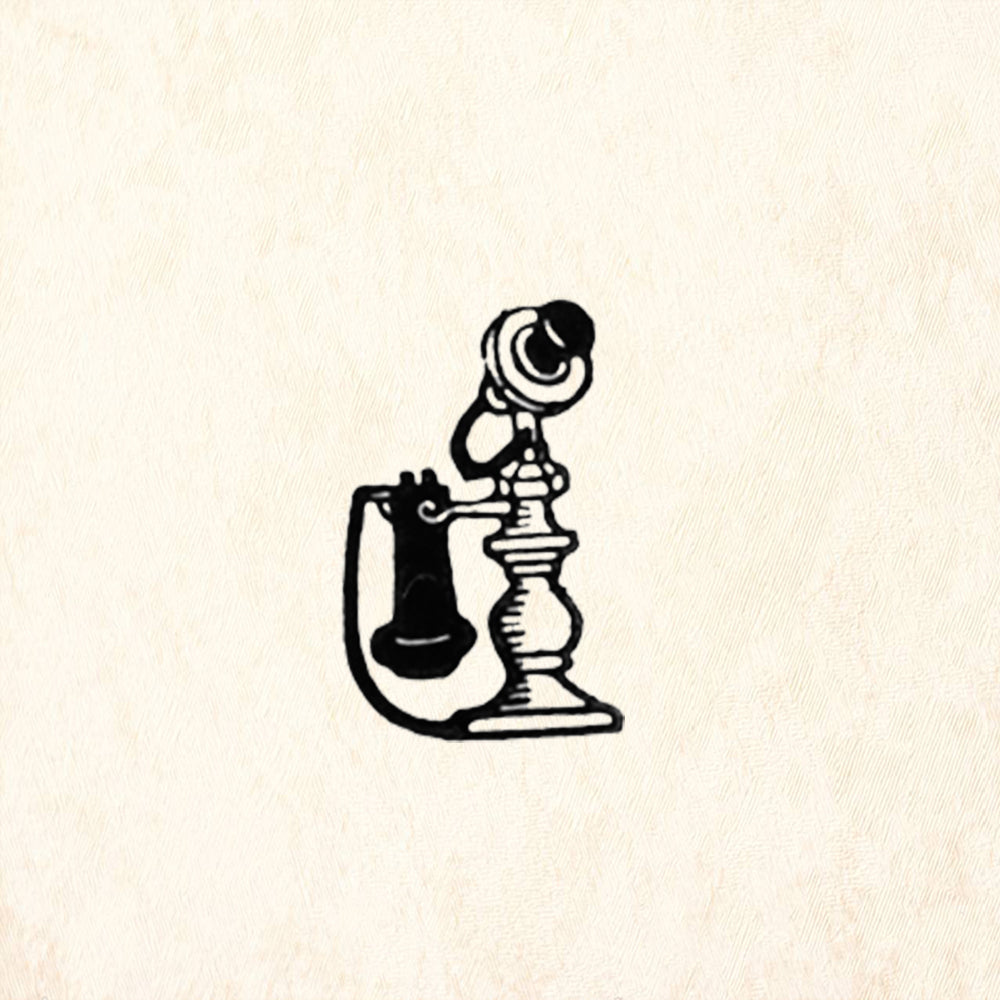 StampaFe Candlestick Phone Rubber Art Stamp