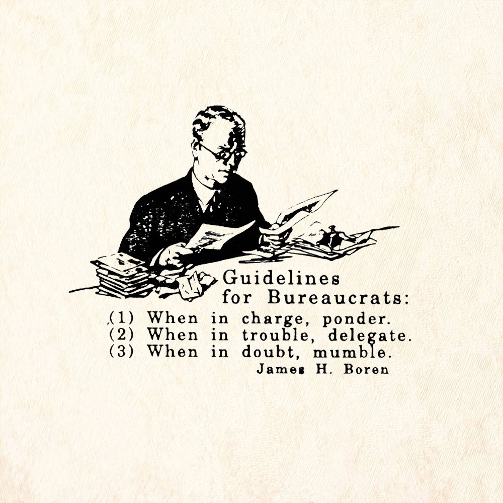 StampaFe Bureaucrats Vintage Rubber Art Stamp
