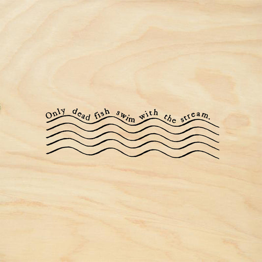 StampaFe Dead Fish Whimsical Rubber Art Stamp