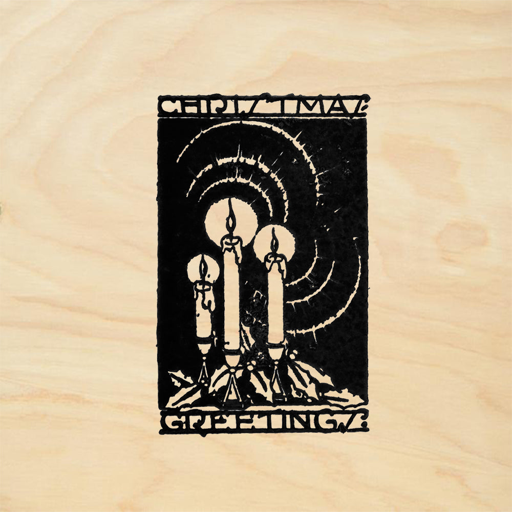 StampaFe Christmas Greetings Holiday Rubber Art Stamp