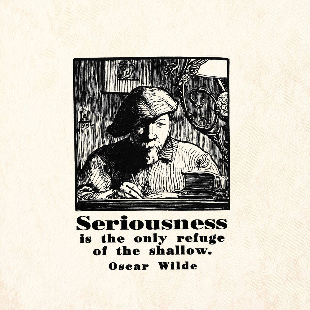 StampaFe Seriousness The Refuge Of Shallow Quote by Oscar Wilde Rubber Art Stamp