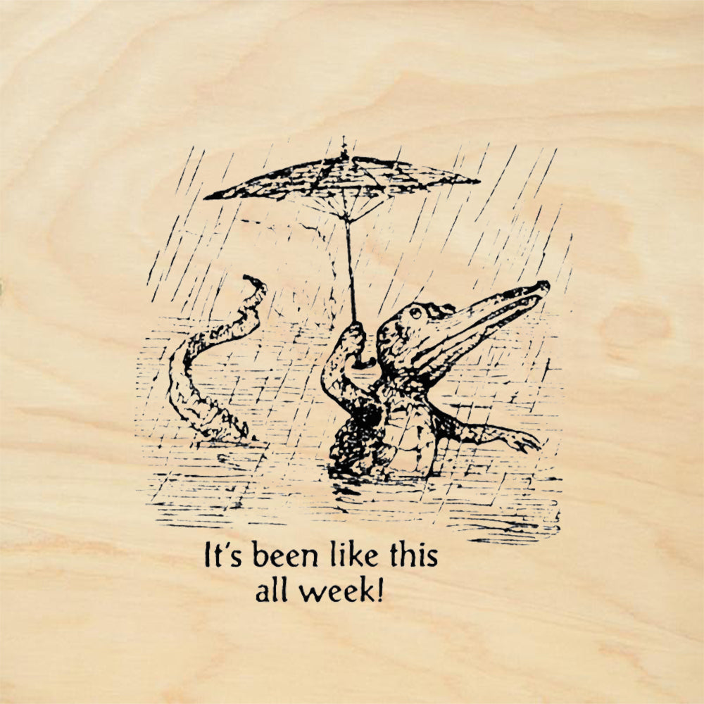 StampaFe It's Been Like This All Week - Alligator Rubber Art Stamp