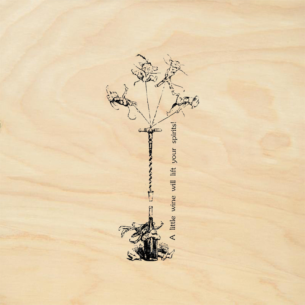 StampaFe A Little Wine Whimsical Rubber Art Stamp
