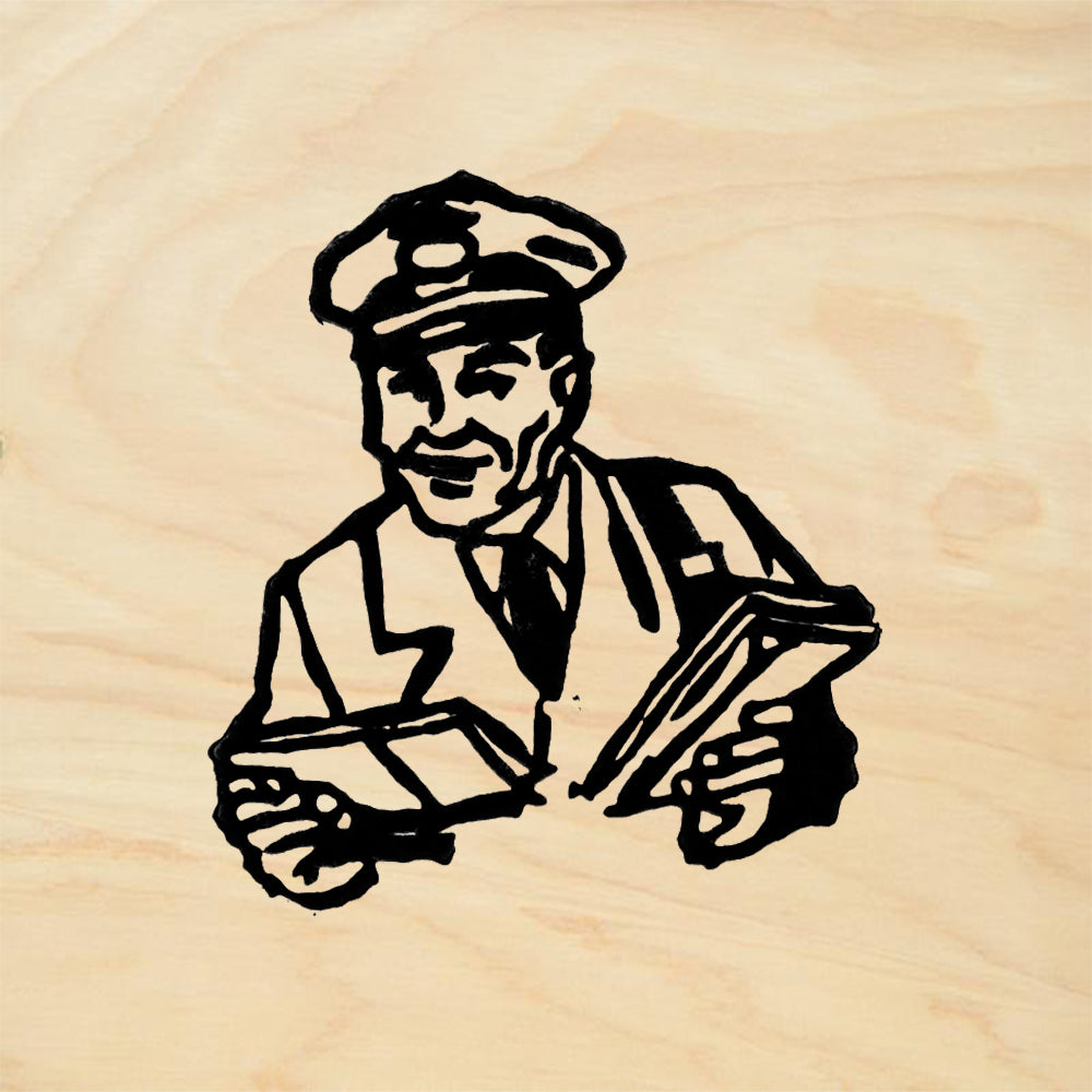 StampaFe Mail Man Retro Rubber Art Stamp