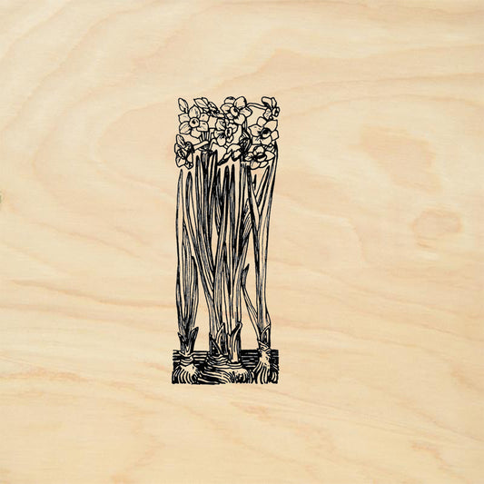 StampaFe Narcissus Botanical Rubber Art Stamp