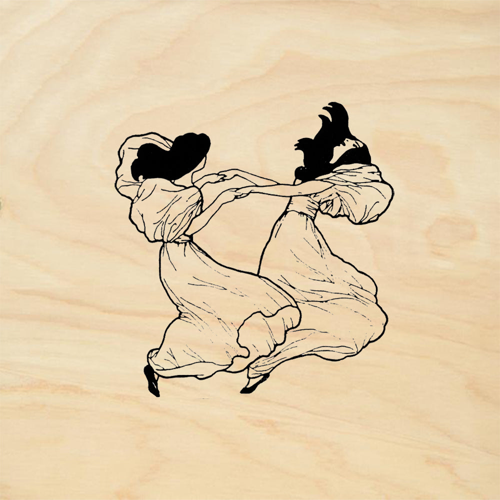 StampaFe Young Dancers Folk Art Rubber Art Stamp