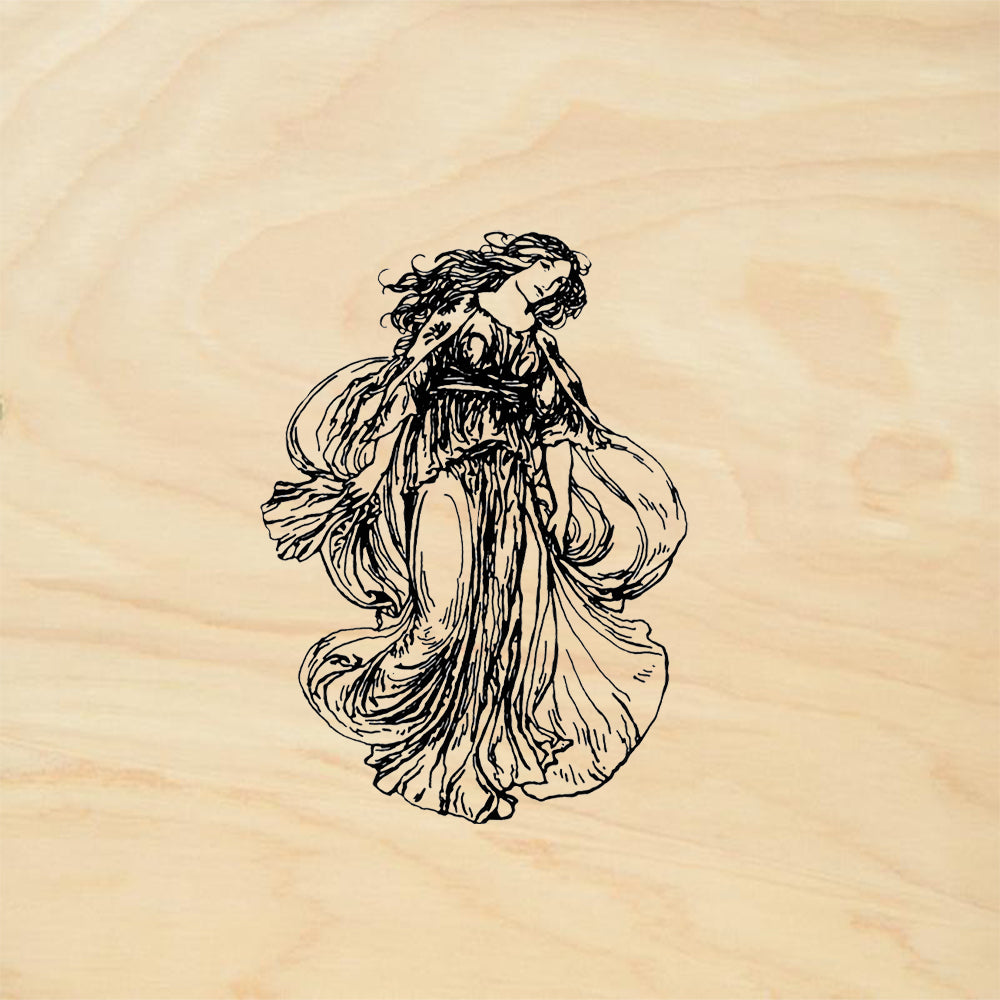 StampaFe Waltzing Art Nouveau Rubber Art Stamp