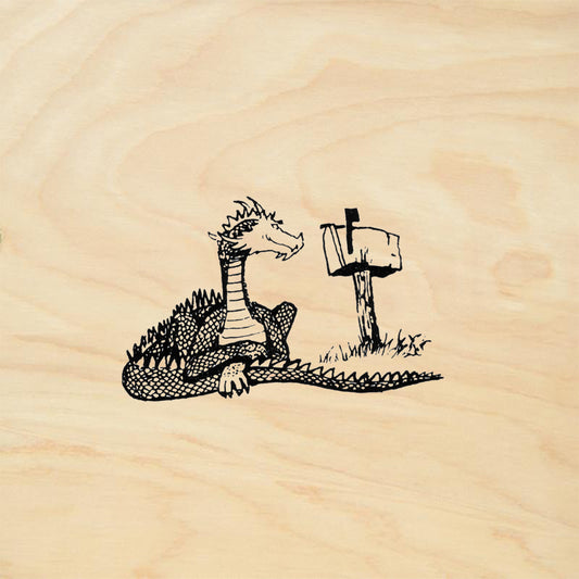 StampaFe Dragon Letters Whimsical Rubber Art Stamp