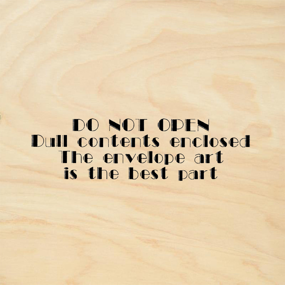 StampaFe Best Part - Do Not Open Rubber Art Stamp