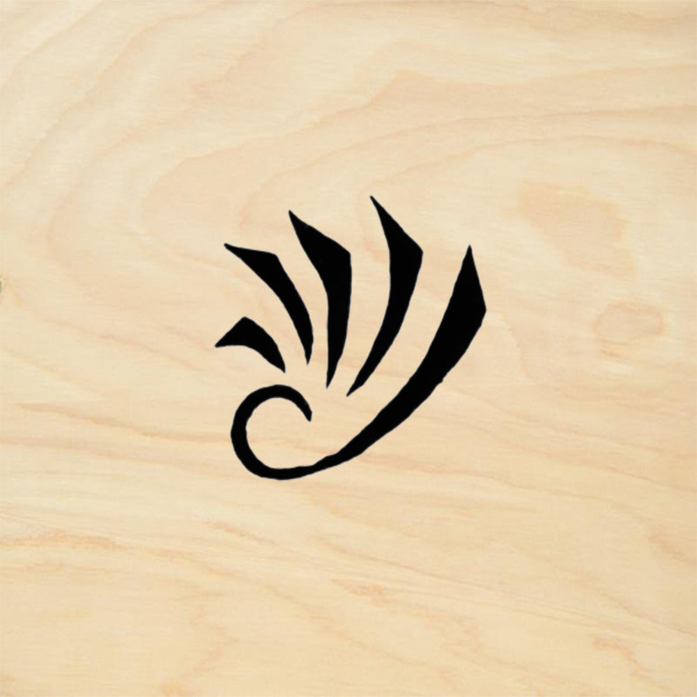 StampaFe Feather Sweep Geometric Rubber Art Stamp