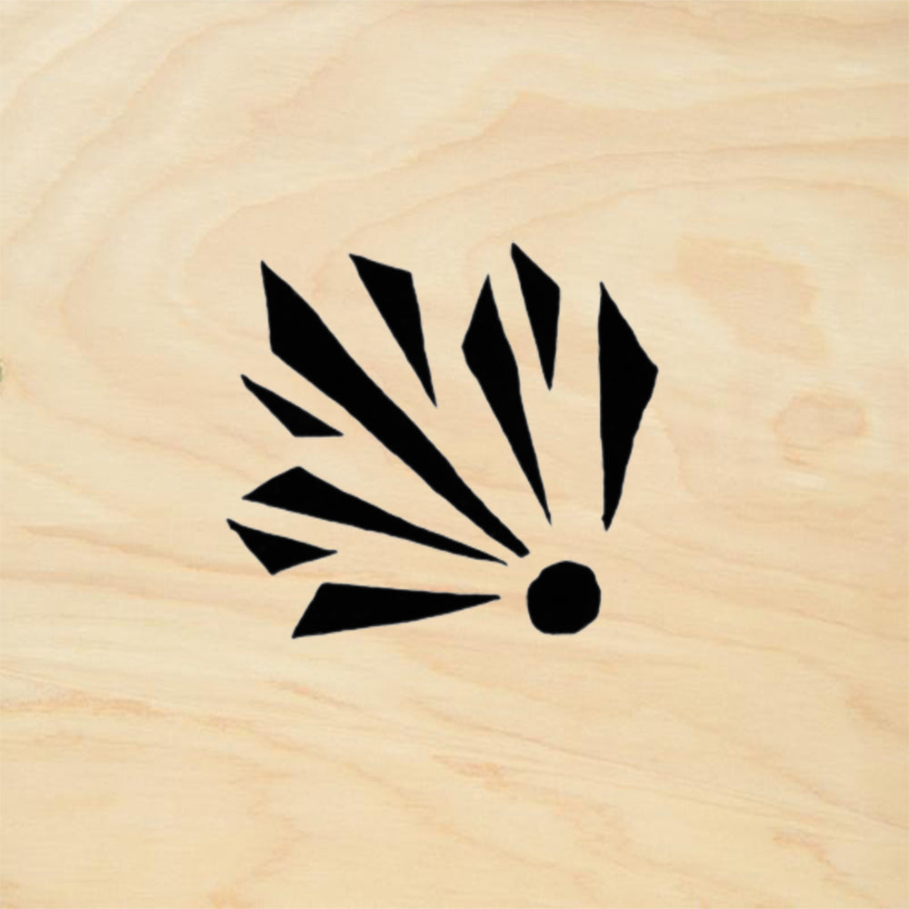 StampaFe Radiating Fan Burst Rubber Art Stamp