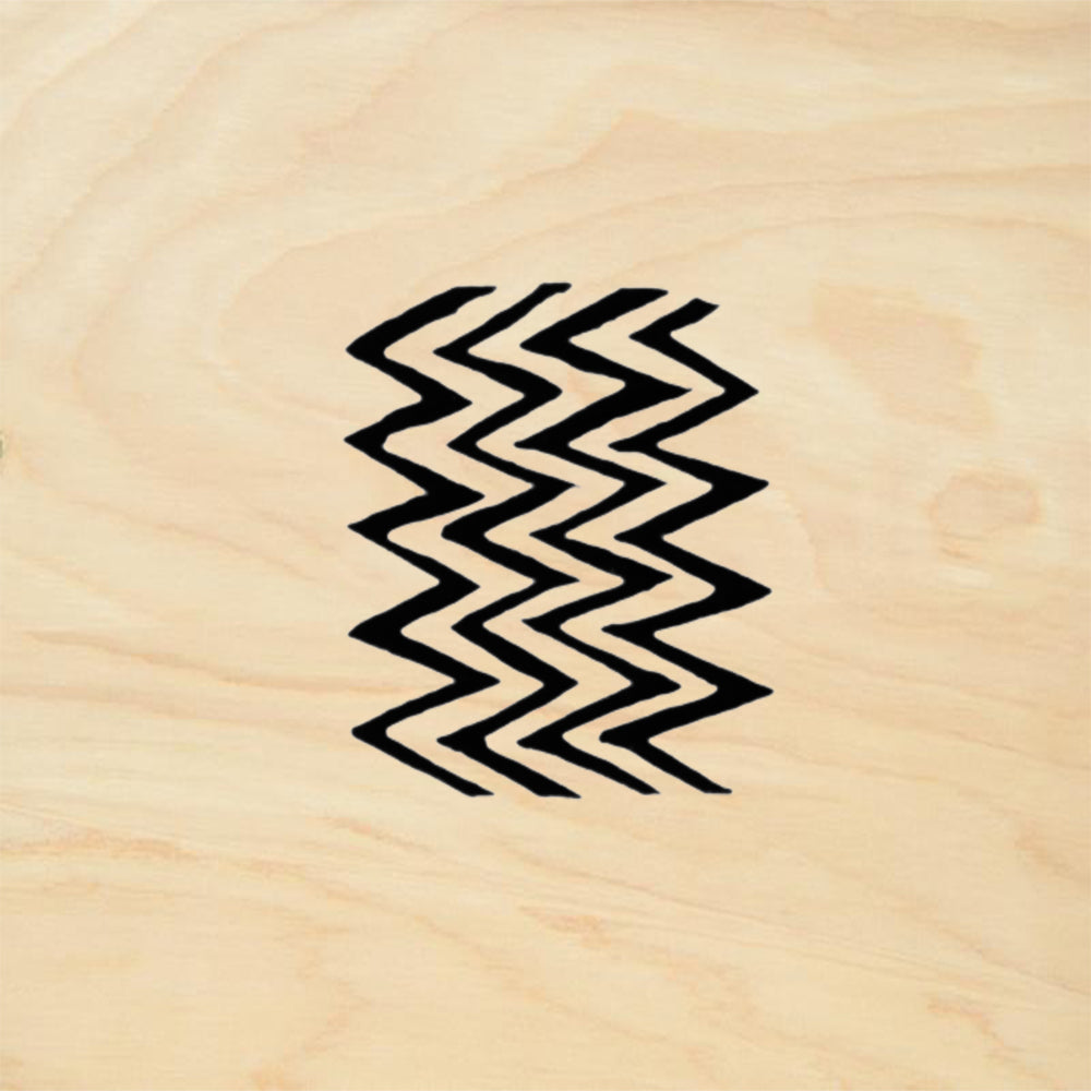 StampaFe Four Zigzag Geometric Rubber Art Stamp