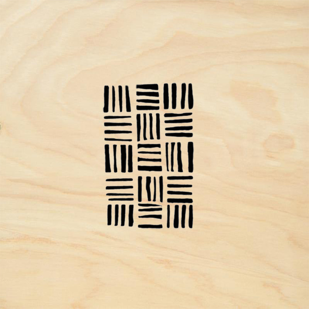 StampaFe Woven Grid Geometric Rubber Art Stamp