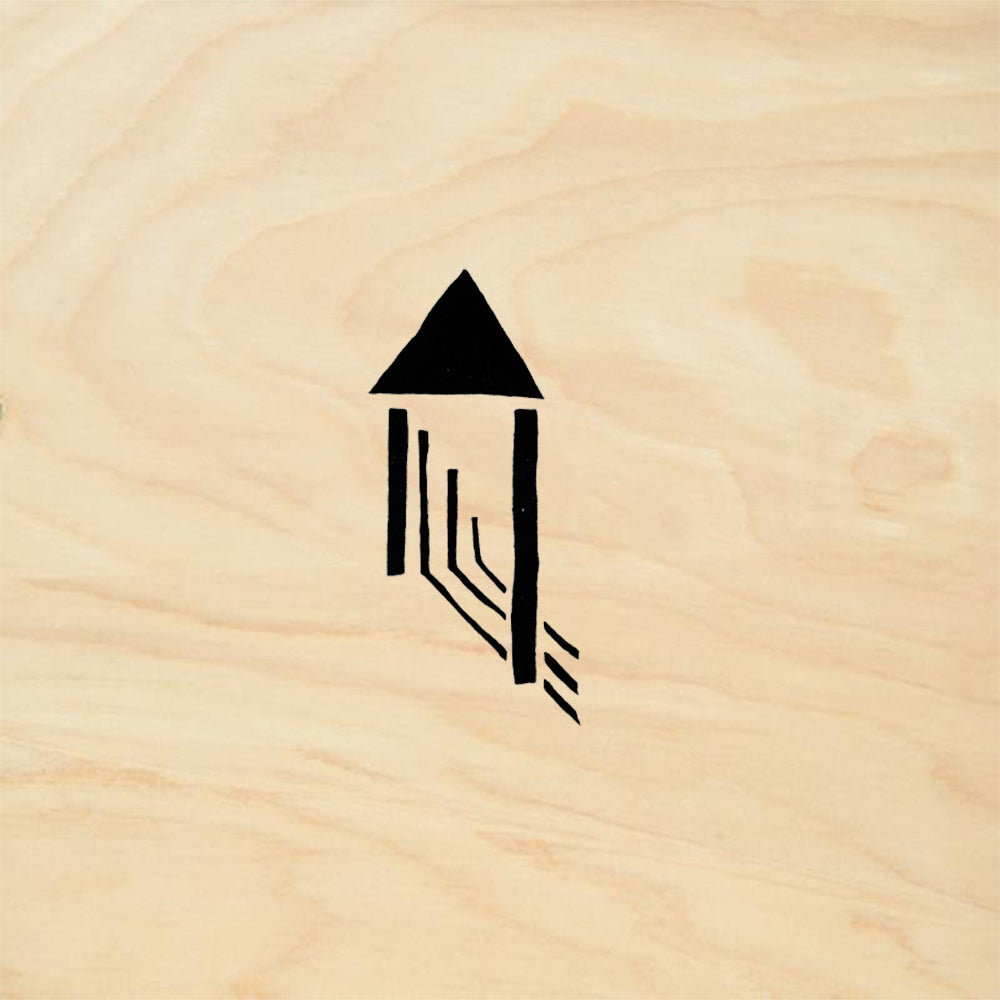StampaFe Arrow and Lines Geometric Rubber Art Stamp