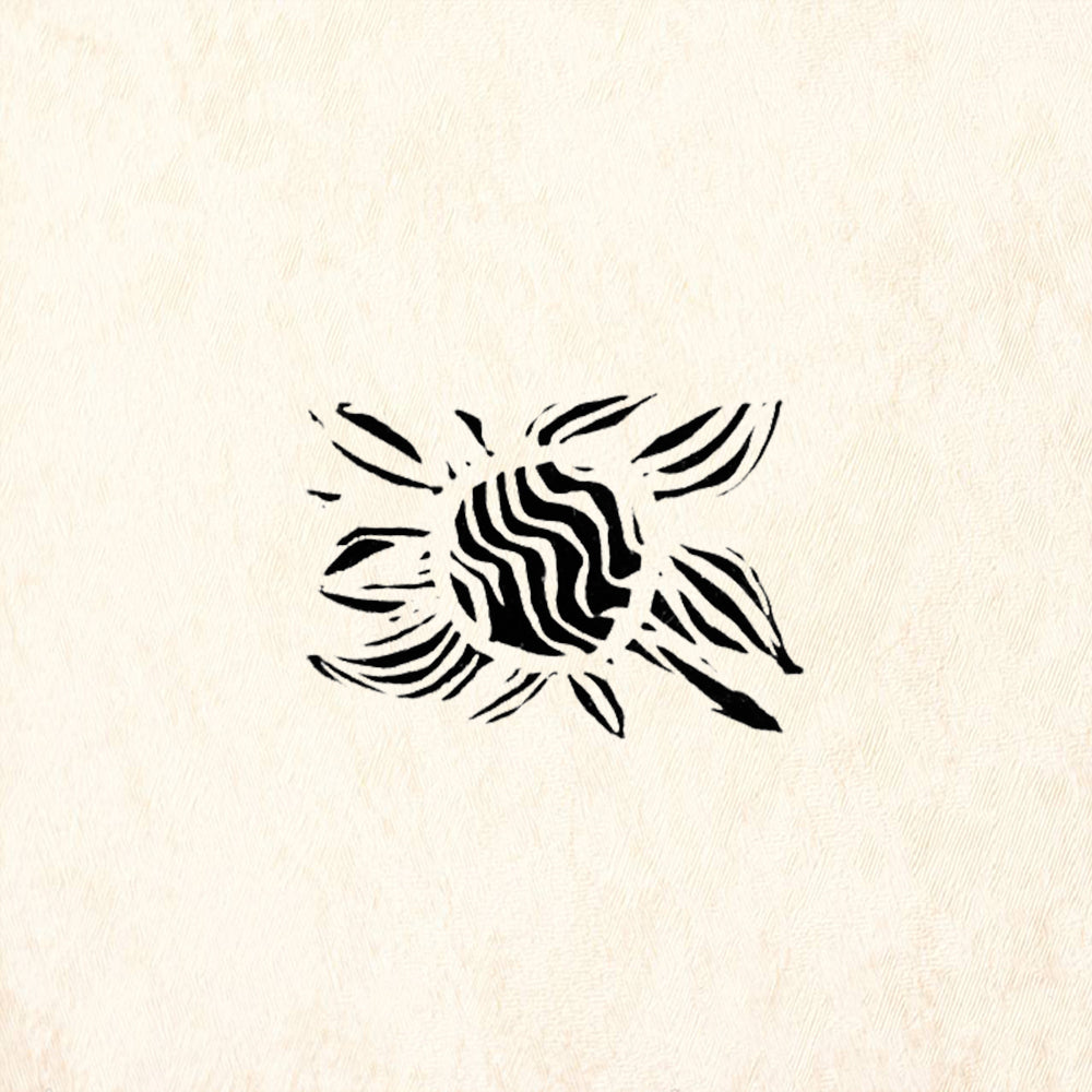 StampaFe Floral Sunburst Botanical Rubber Art Stamp
