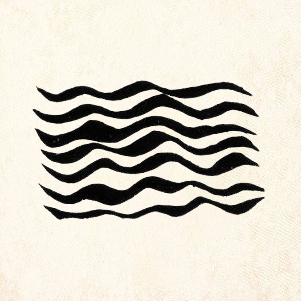StampaFe Large Stacked Wavy Lines Rubber Art Stamp
