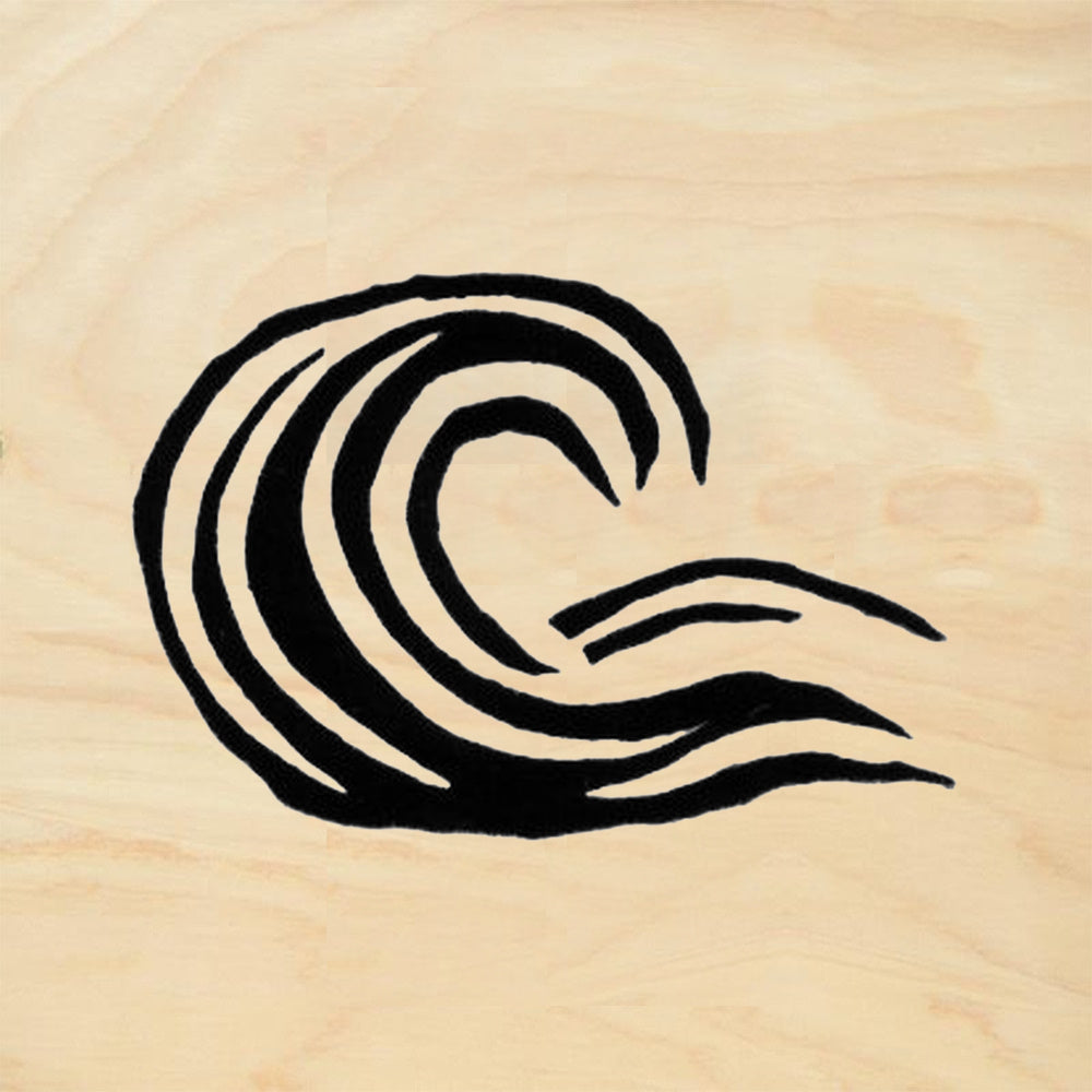 StampaFe Large Curling Ocean Wave Rubber Art Stamp