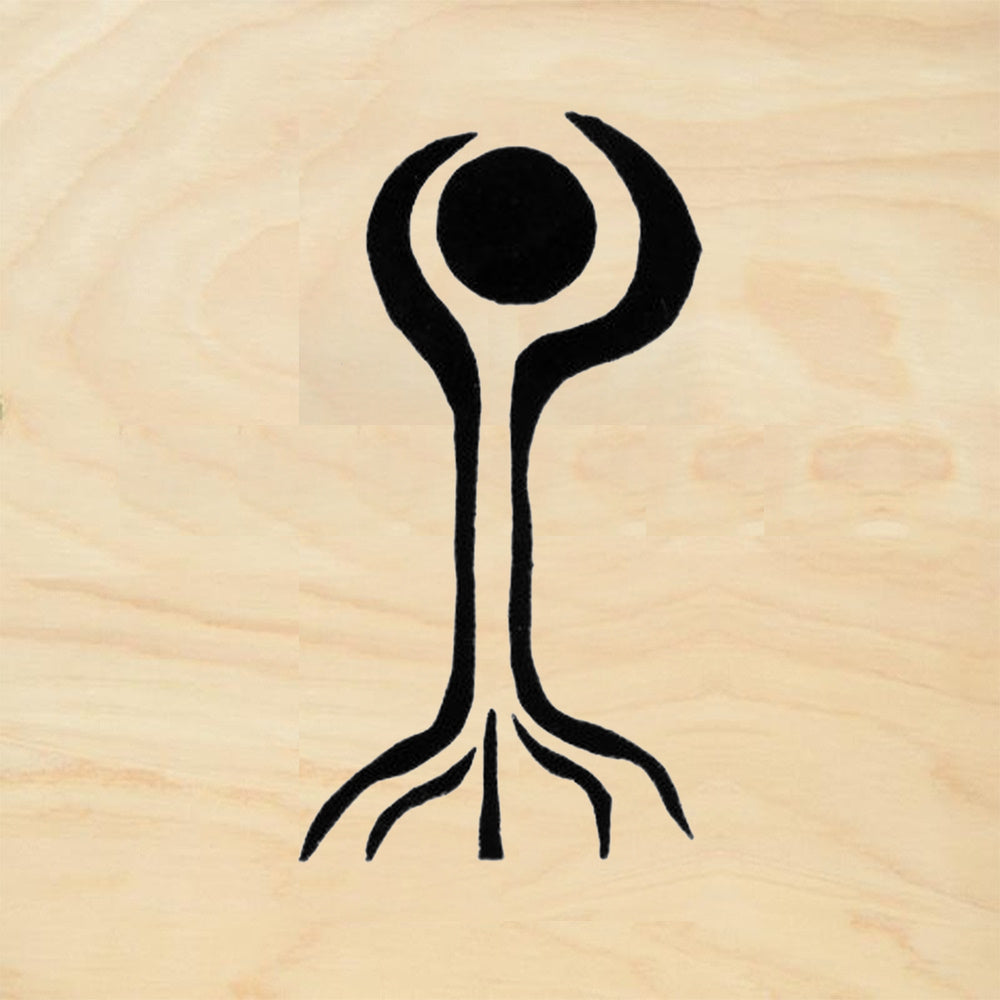 StampaFe Large Rooted Circle Symbol Rubber Art Stamp
