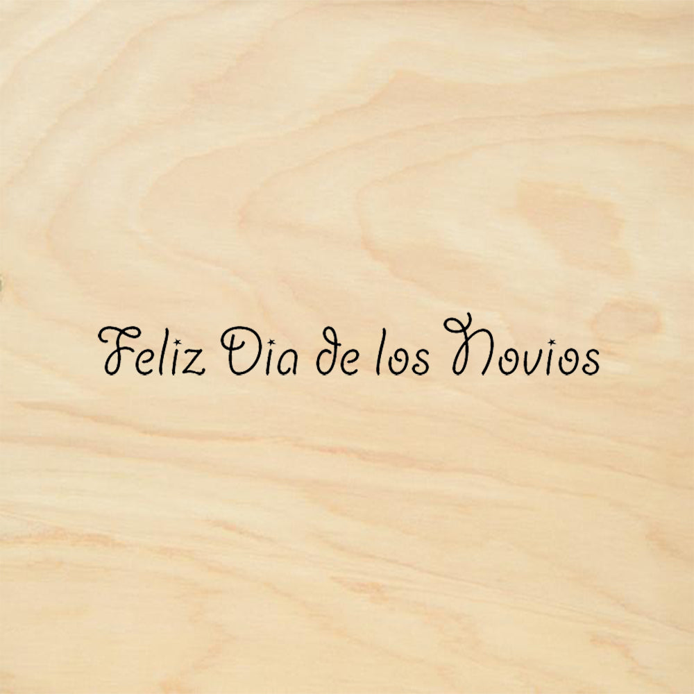 StampaFe Feliz Dia de los Novios Holiday Rubber Art Stamp