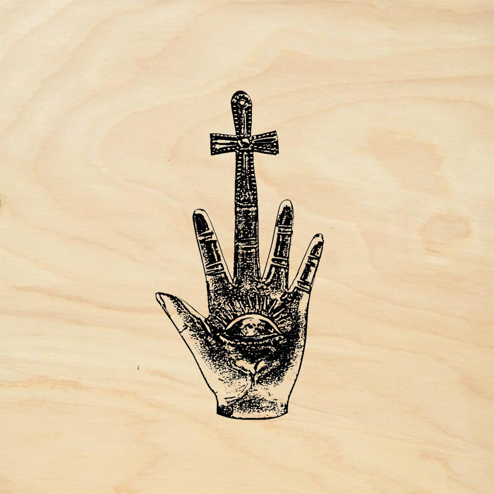 StampaFe Hand with eye Mixed Media Rubber Art Stamp