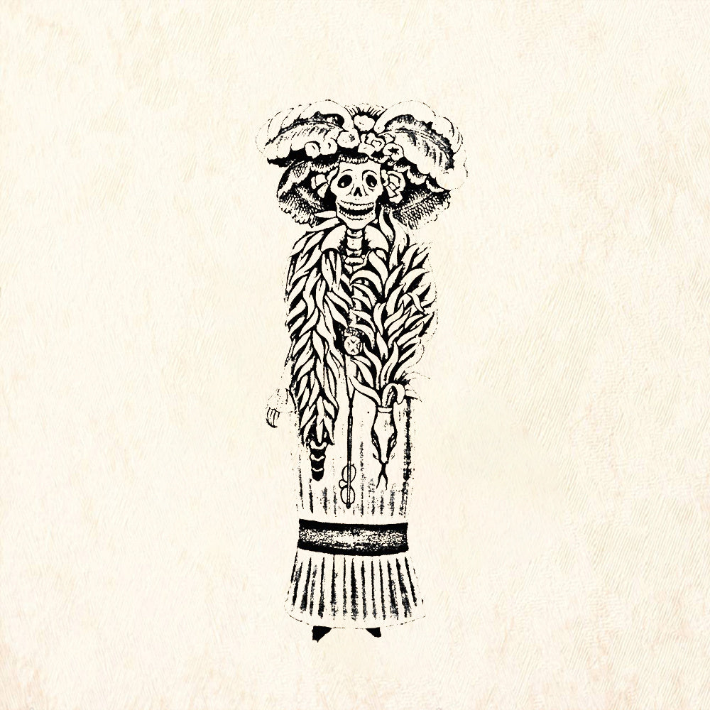 StampaFe Catrina Standing Day of the Dead Rubber Art Stamp